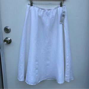 DKNY White Linen Skirt Size S/M